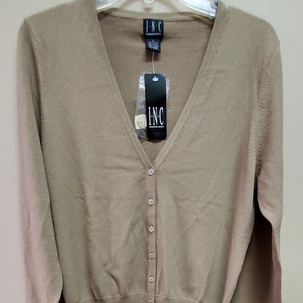 INC Grain Color Cardian Sweater